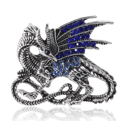 Fire Dragon Style Brooch WEM Support (www.WEM.support)