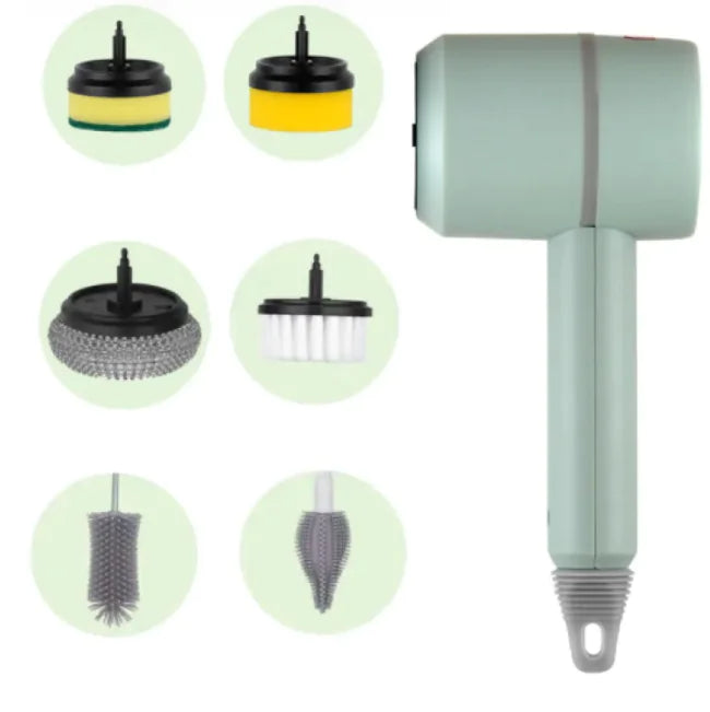PowerScrub Electric Cleaning Brush - Multifunctional Scouring Pad WEM Support (www.WEM.support)