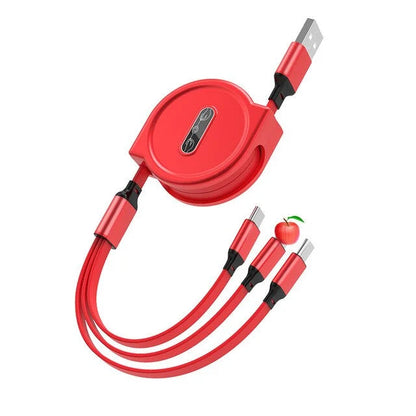 3 in 1 Retractable USB Cable WEM Support (www.WEM.support)