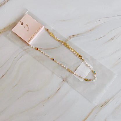 Precious Mini Heart Pearl Chain Necklace WEM Support (www.WEM.support)