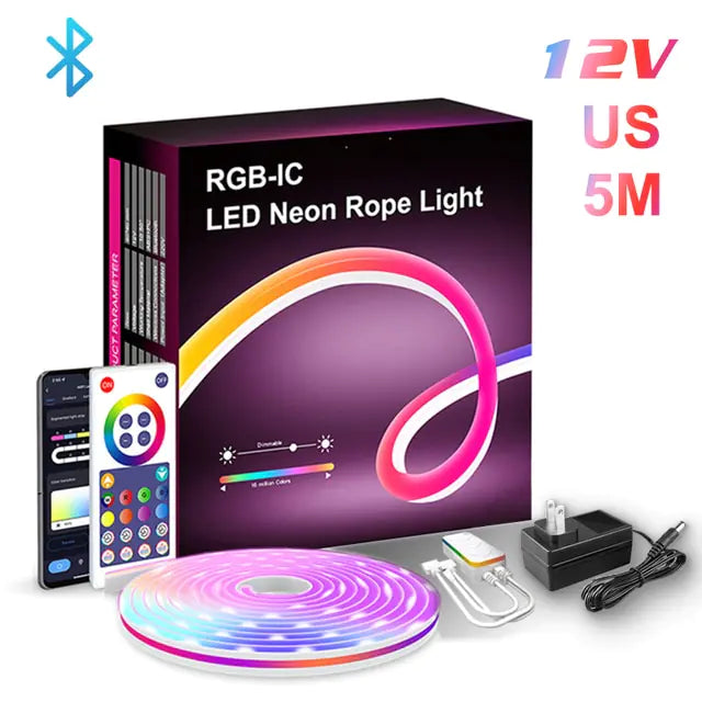 Barra de Luz Neon LED RGB com WiFi, Controle por App e Voz, Sincronização com Música – Ideal para Iluminação de Fundo de TV e Decoração de Ambientes WEM Support (www.WEM.support)
