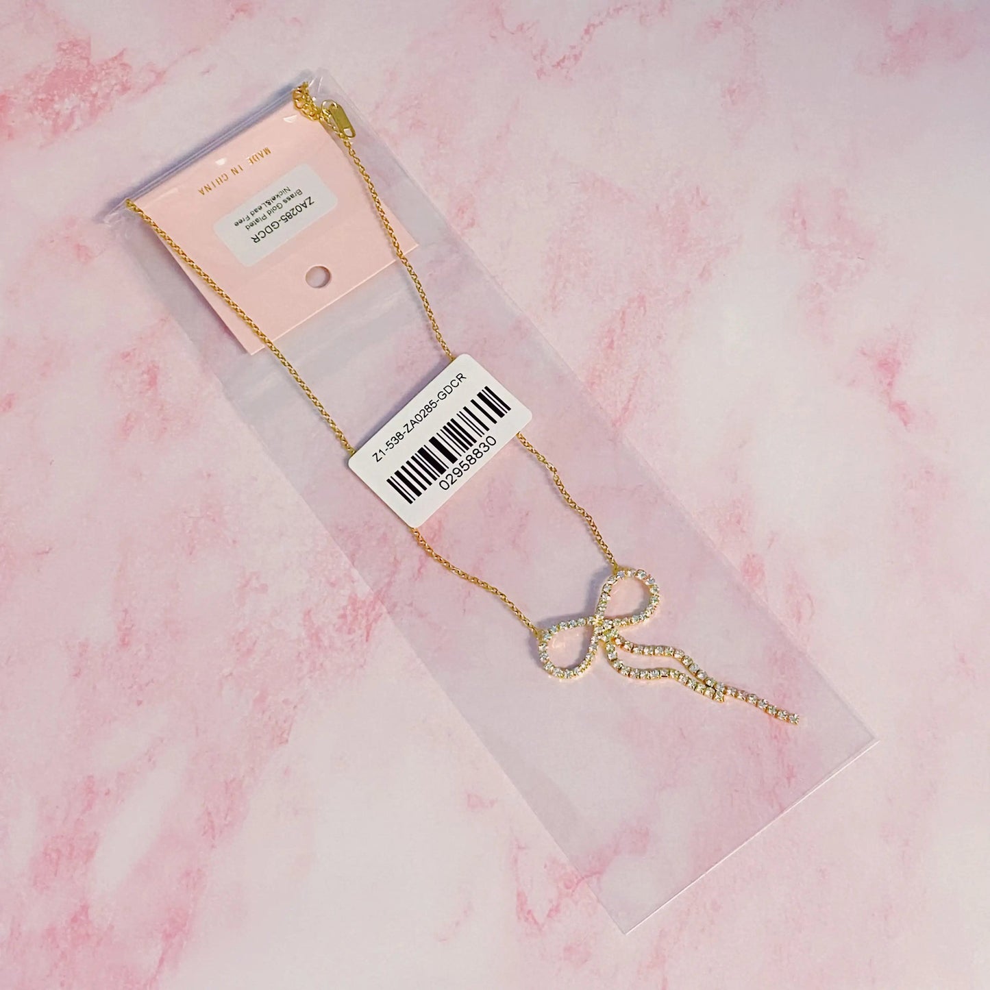 Adorable Shine Bow Necklace WEM Support (www.WEM.support)