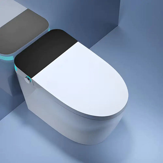 Smart Bidet Toilet For Bathrooms One Piece Toilet With Heated Bidet Seat,Foot Auto Sensor, Dual Flush, Tankless WEM Support (www.WEM.support)