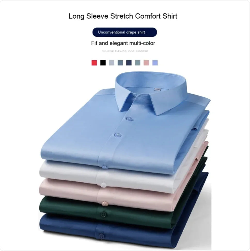 Men's Seamless Elastic Long-Sleeve Shirt HejK.com