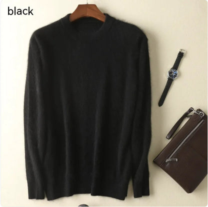 Thick Cashmere Round Neck Sweater WEM Support (www.WEM.support)