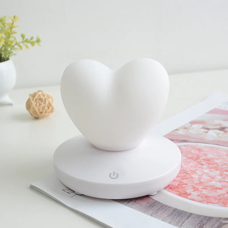 Romantic Heart-Shaped LED Night Light WEM Support (www.WEM.support)