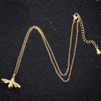 Bee Wing Spread Pendant With Chain WEM Support (www.WEM.support)