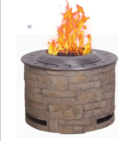Stackstone Look Smokeless Firepit With Wood PelletTwigWood As The Fuel WEM Support (www.WEM.support)