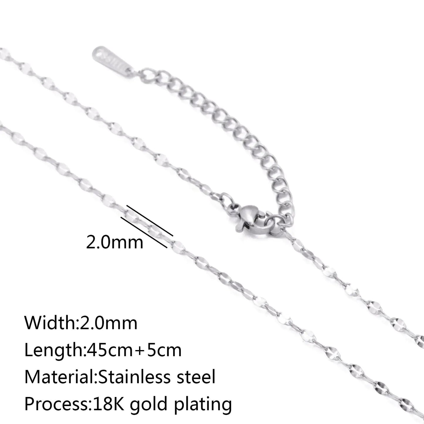 Stainless Steel Vacuum Vapor Plating 18K Gold Color Protection Lip Chain Accessories WEM Support (www.WEM.support)