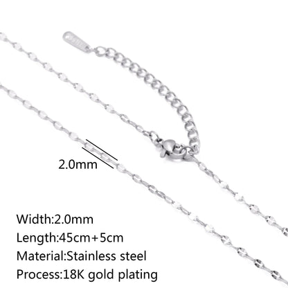 Stainless Steel Vacuum Vapor Plating 18K Gold Color Protection Lip Chain Accessories WEM Support (www.WEM.support)