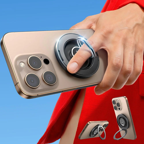 Magnetic Phone Grip Stand, Chfeila Upgraded [Dual 360° Rotation Ring] Phone Ring Holder for MagSafe, Enhance Magnet Finger Kickstand for iPhone 16 15 14 13 12, Pro, Pro Max, Plus, Mag Safe - White HejK.com