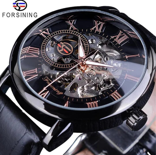 Men's Hollow Design Mechanical Watch