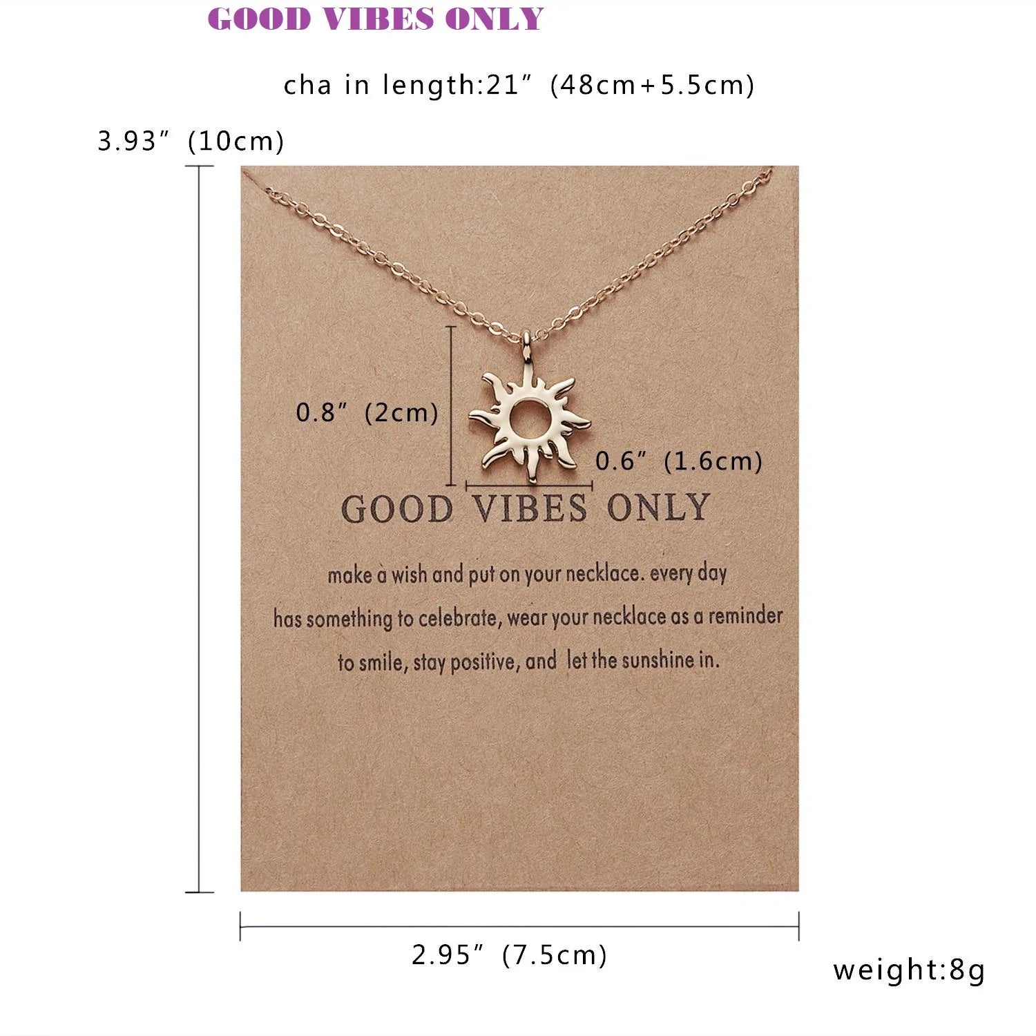 Fashion Gold-color Good Vibes WEM Support (www.WEM.support)