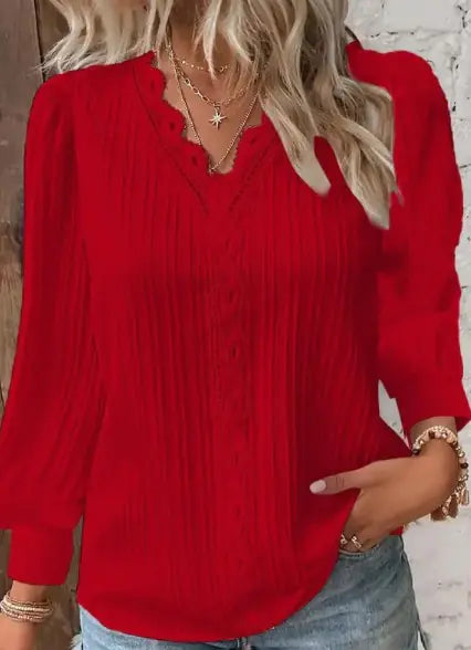 Blouse with Lace Details in Chiffon WEM Support (www.WEM.support)