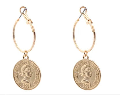 Vintage Medusa Zinc Alloy Earrings WEM Support (www.WEM.support)