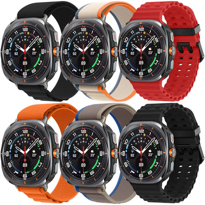 6 Pack Watch Band Compatible for Samsung Galaxy Watch Ultra 47mm Band（2024）, Adjustable Elastic Breathable Replacement Strap for Samsung Galaxy Watch 7 Ultra Women Men