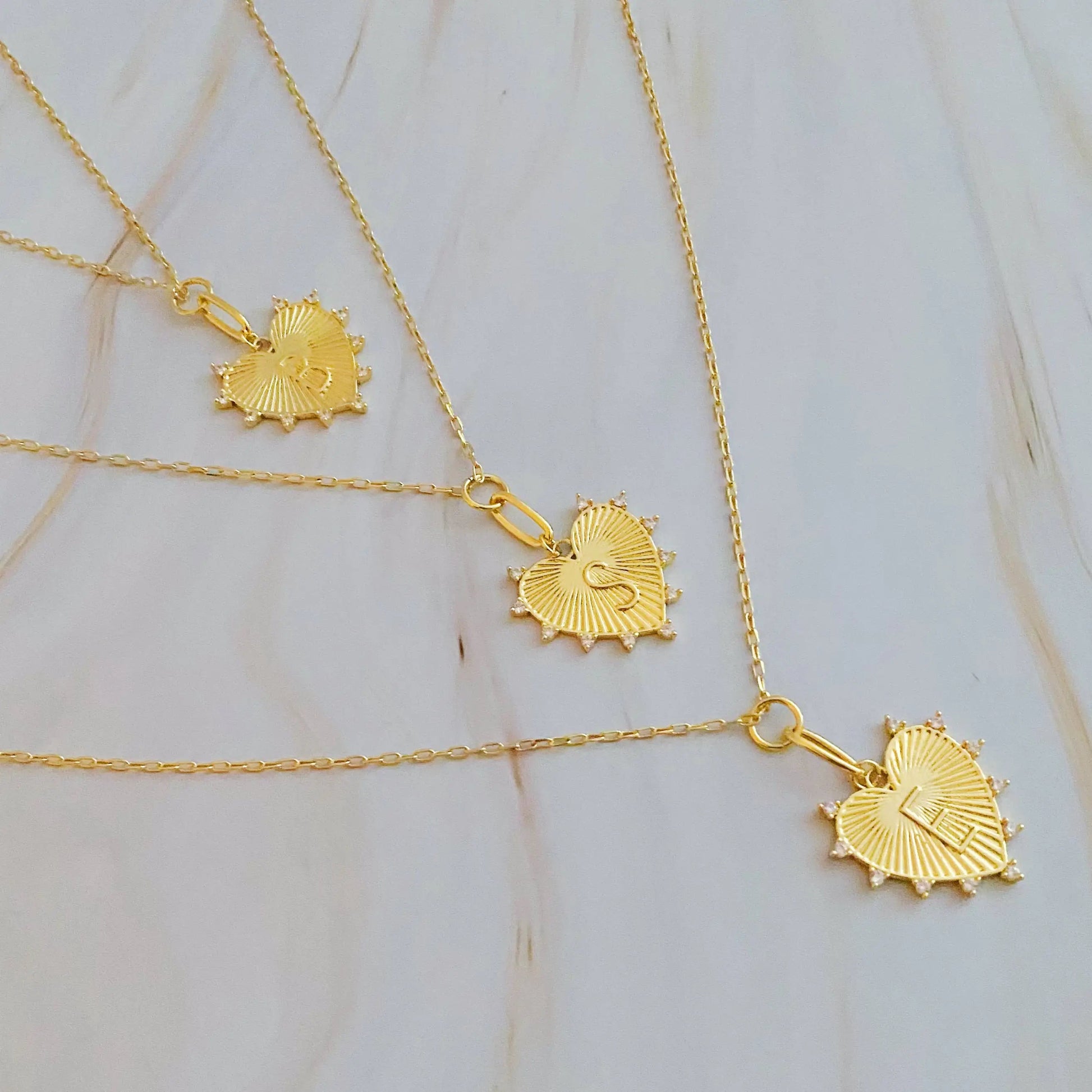 Clip Hanging Initial Heart Necklace WEM Support (www.WEM.support)