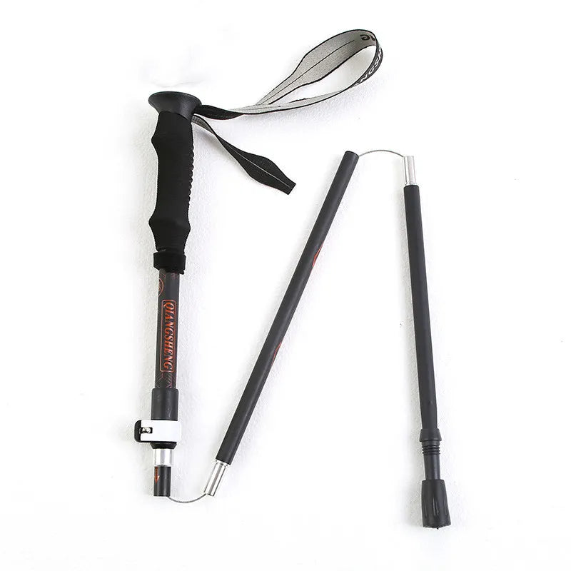 Outdoor Folding Five-section Straight Trekking Pole Trekking Pole WEM Support (www.WEM.support)