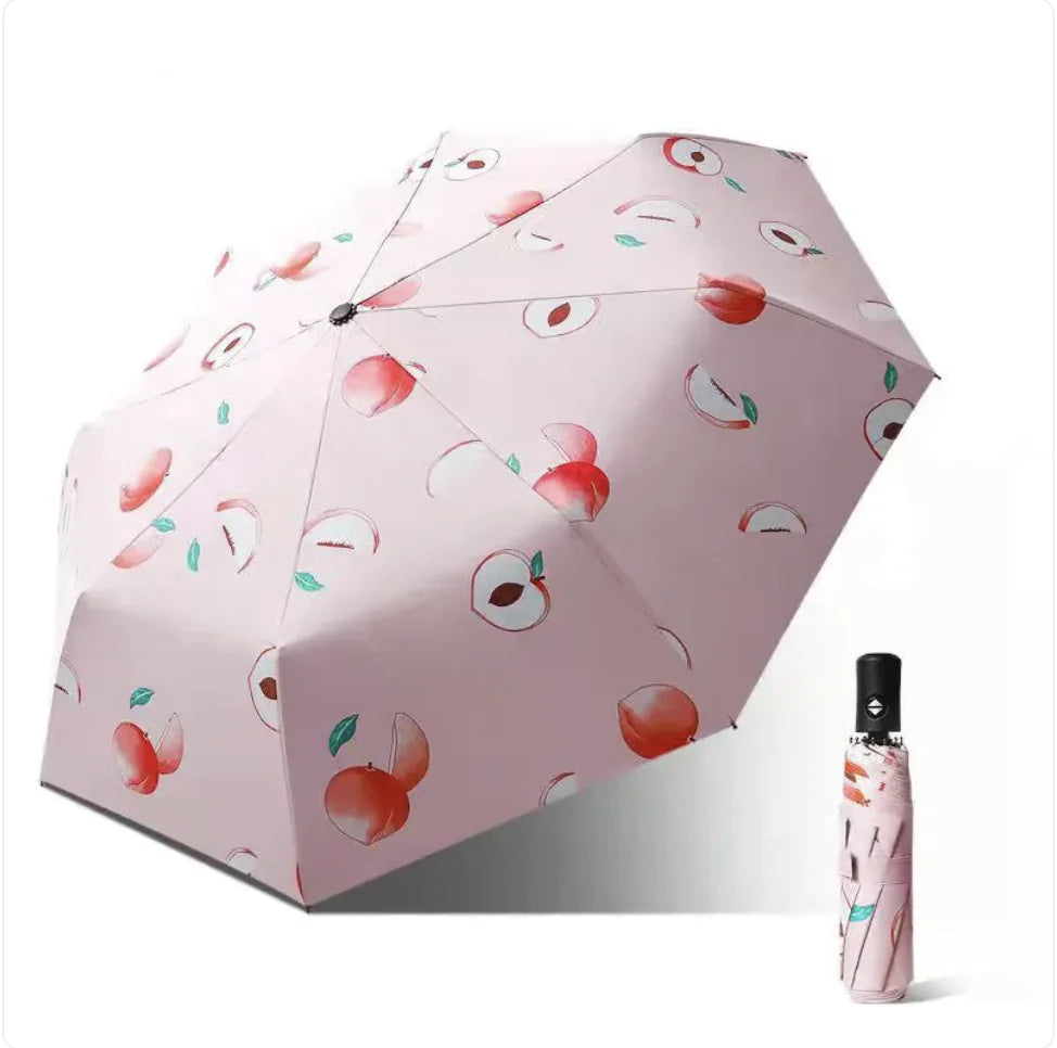 Black Folding Automatic Umbrella – UV Protection