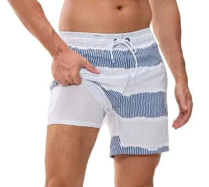 Men's Quick-Dry Double-Layer Beach Swim Trunks HejK.com