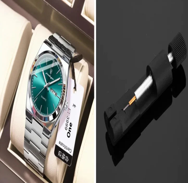 SlimLine Waterproof Quartz Watch WEM Support (www.WEM.support)