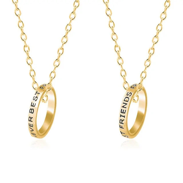 Star Moon Best Friend Pendant Necklace Set WEM Support (www.WEM.support)