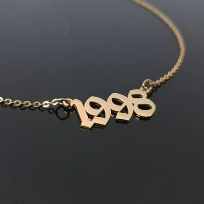 1987-2001 Birth Year Personalized Necklace WEM Support (www.WEM.support)