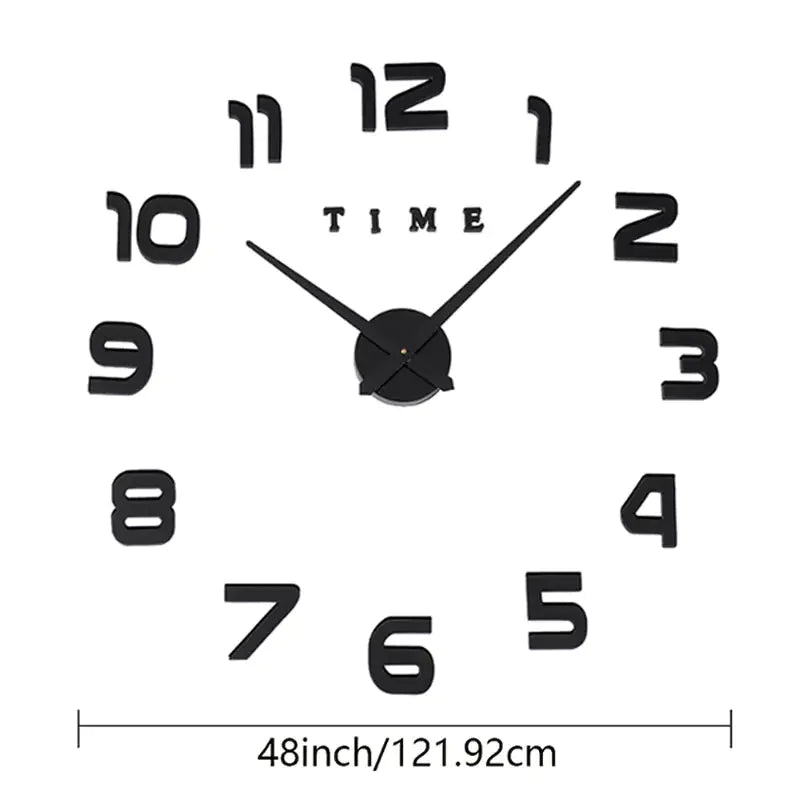 DIY 3D Frameless Wall Clock Kit