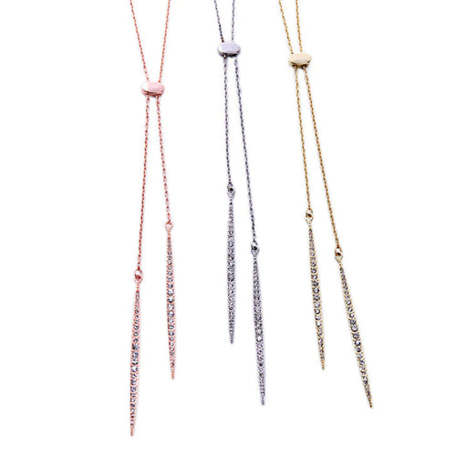 Slim Lariat Necklace WEM Support (www.WEM.support)