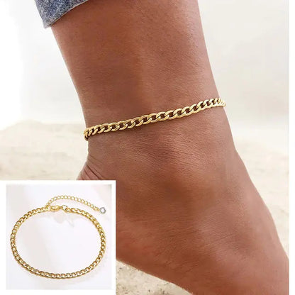 Adjustable Snake Chain Anklet for Women Girls WEM Support (www.WEM.support)