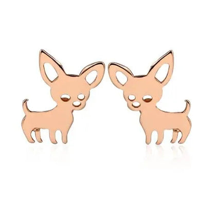 Stainless Steel Chihuahua Earrings WEM Support (www.WEM.support)