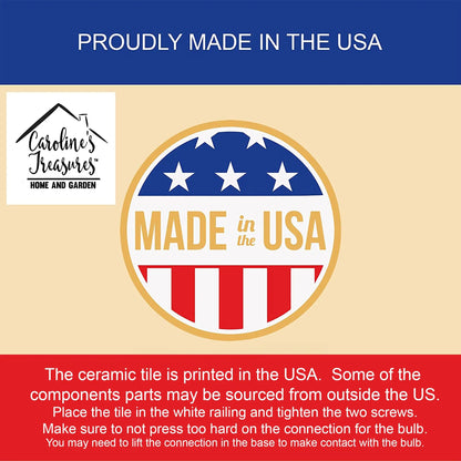 Airedale Terrier Easter Egg Hunt Ceramic Night Light WEM Support (www.WEM.support)