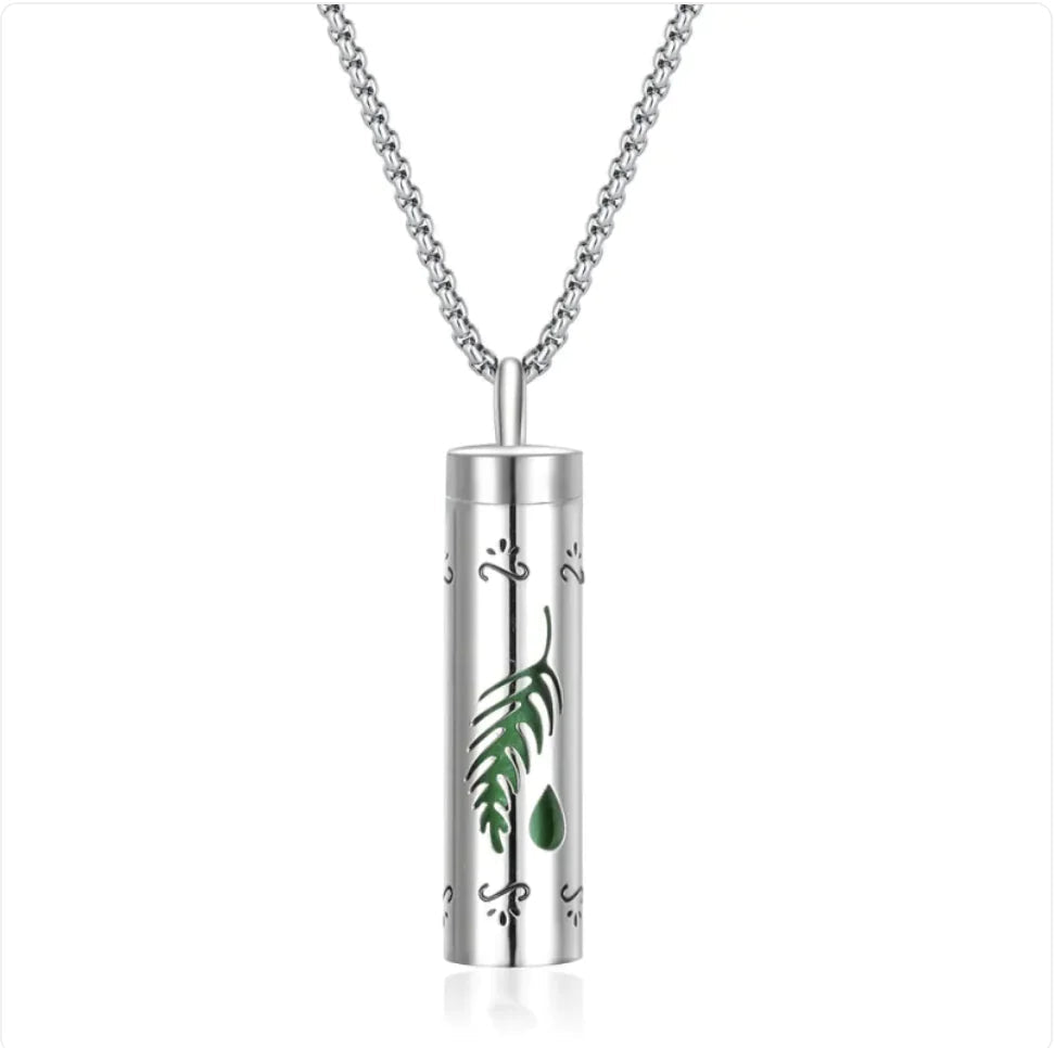 316L Stainless Steel Perfume Oil Diffuser Necklace WEM Support (www.WEM.support)
