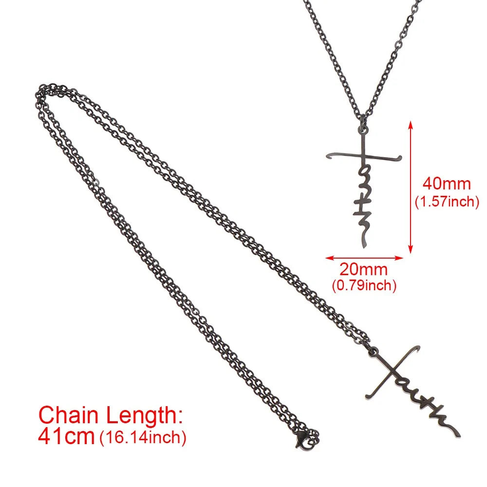 Fashion Faith Stainless Steel Pendant WEM Support (www.WEM.support)
