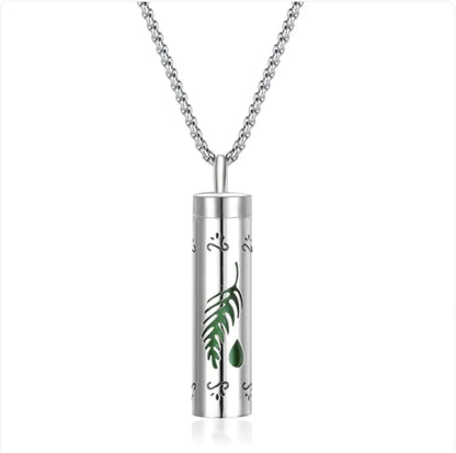 316L Stainless Steel Perfume Oil Diffuser Necklace WEM Support (www.WEM.support)