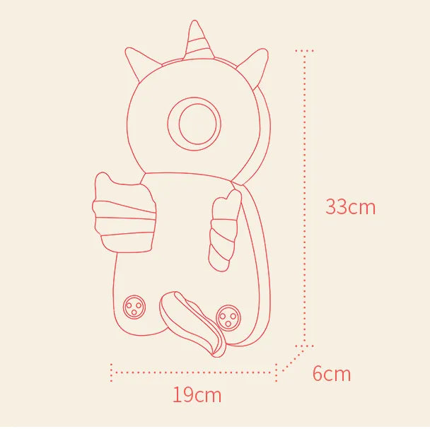 Baby Head Protection Cushion with Angel Wings WEM Support (www.WEM.support)