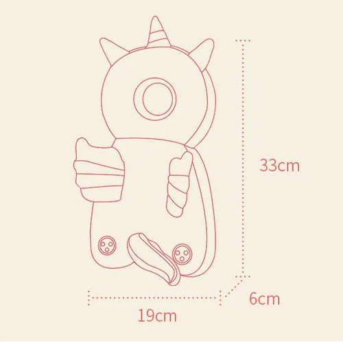 Baby Head Protection Cushion with Angel Wings WEM Support (www.WEM.support)