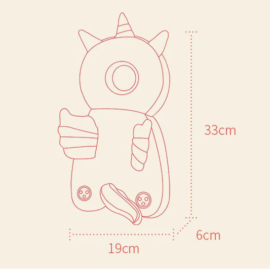 Baby Head Protection Cushion with Angel Wings WEM Support (www.WEM.support)