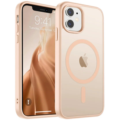 SUPFINE Magnetic for iPhone 15 Plus Case & iPhone 14 Plus Case(Compatible with MagSafe)(10 FT Military Grade Drop Protection) Slim Translucent Shockproof with Anti-Fingerprint Phone Case,Black