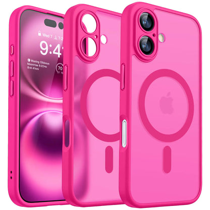 CANSHN Magnetic for iPhone 15 Pro Case Clear, Upgraded [Full Camera Protection] [Compatible with Magsafe] Non-Yellowing Protective Shockproof Bumper Phone Case 6.1 inch - Clear