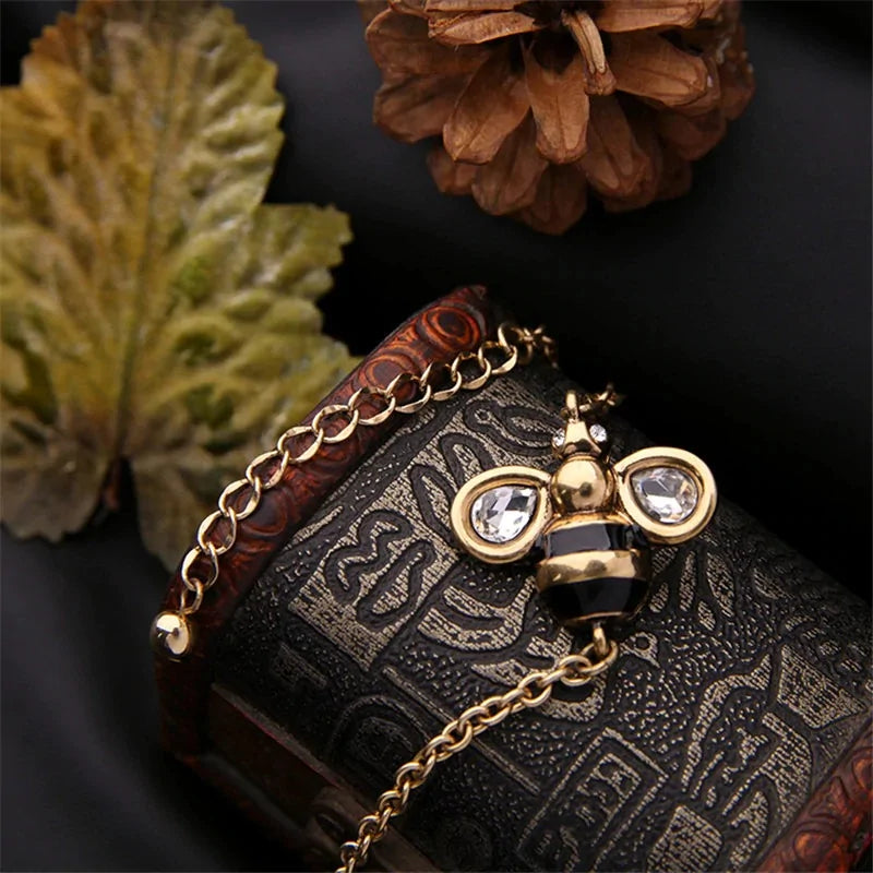 Simple Bee Bracelet with Dangle WEM Support (www.WEM.support)