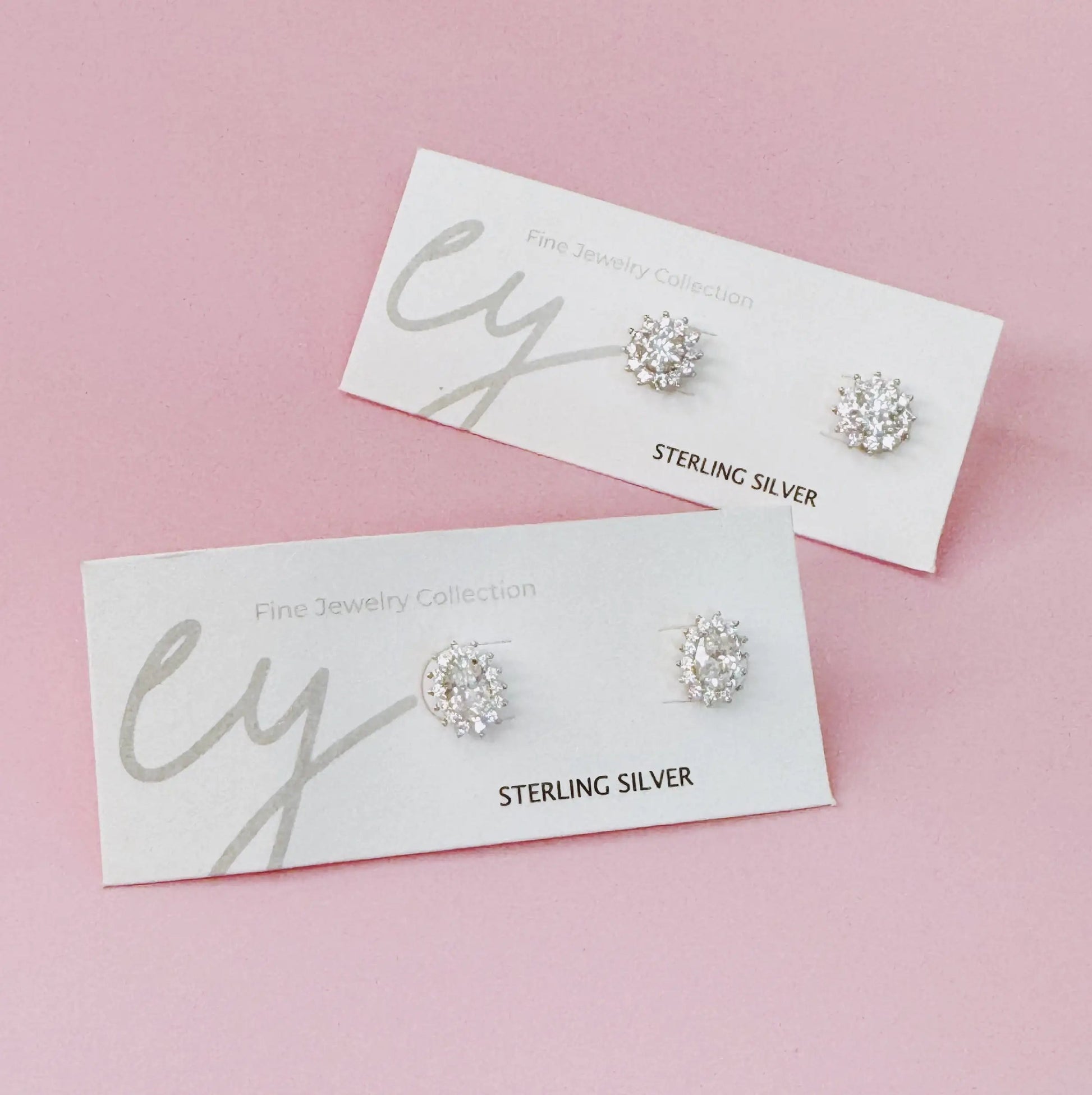 Flower Shape Moissanite Stud Earrings WEM Support (www.WEM.support)