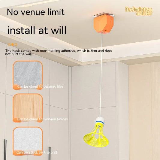 Badminton Racket Single Trainer with Automatic Rebound Swing WEM Support (www.WEM.support)