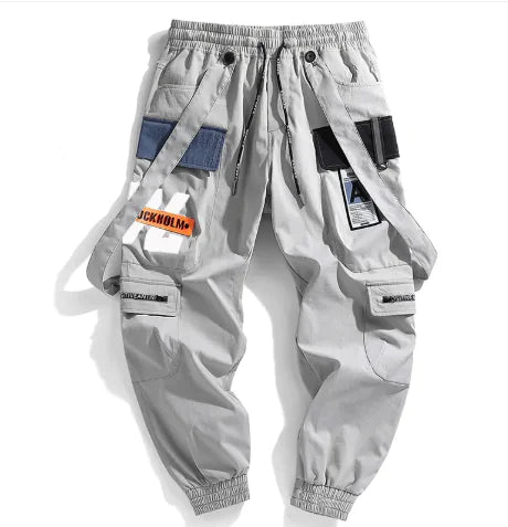 Casual Trousers Overalls For Male Youth Hong Kong Style Multi-pocket Trousers HejK.com
