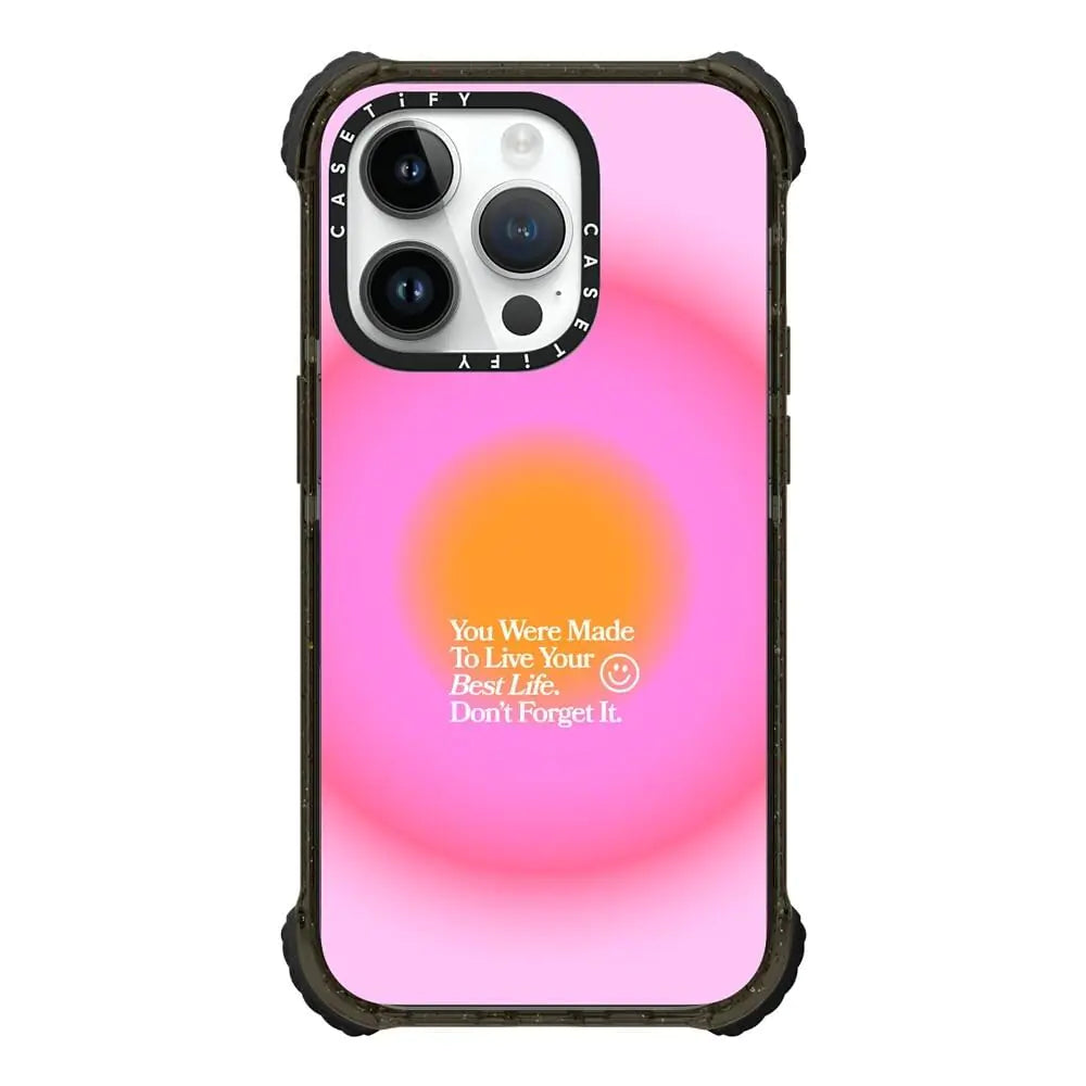 CASETiFY Ultra Impact iPhone 14 Pro Case [5X Military Grade Drop Tested / 11.5ft Drop Protection] - SARILMAK Patchwork - Glossy Black HejK.com