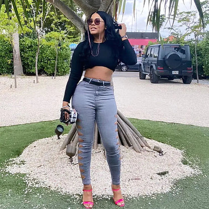 Casual Solid Color Ripped Jeans for Fashion Lovers HejK.com Marketplace LLC