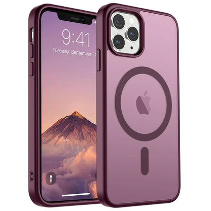 SUPFINE Magnetic for iPhone 15 Plus Case & iPhone 14 Plus Case(Compatible with MagSafe)(10 FT Military Grade Drop Protection) Slim Translucent Shockproof with Anti-Fingerprint Phone Case,Black