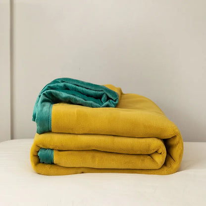 Simple Japanese Style Plain Milk Velvet Casual Blanket WEM Support (www.WEM.support)