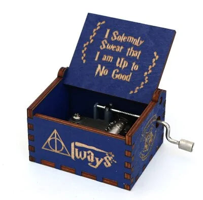 Caixa de Música de Madeira Movida a Manivela WEM Support (www.WEM.support)