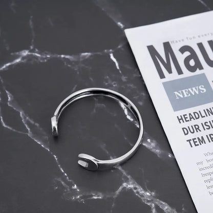 Personalized Stainless Steel Wrench Bracelet in Titanium